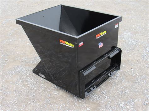 skid steer dumping hopper|skid steer dumpster attachment.